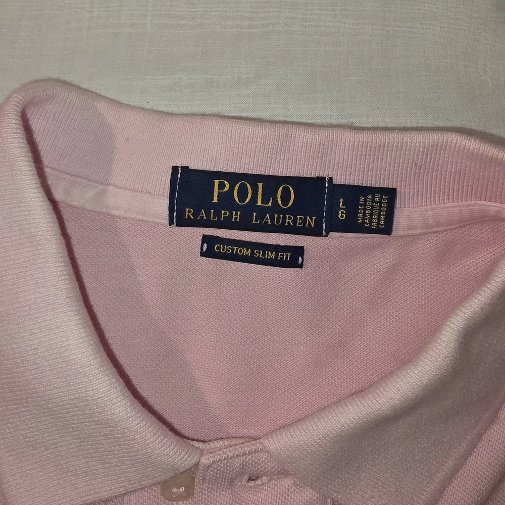 Ralph Lauren Polo in Pink, Blue, White Ombre Sz Large, Custom Slim Fit